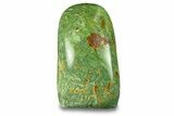 Free-Standing, Polished Green Chrysoprase - Madagascar #293404-1